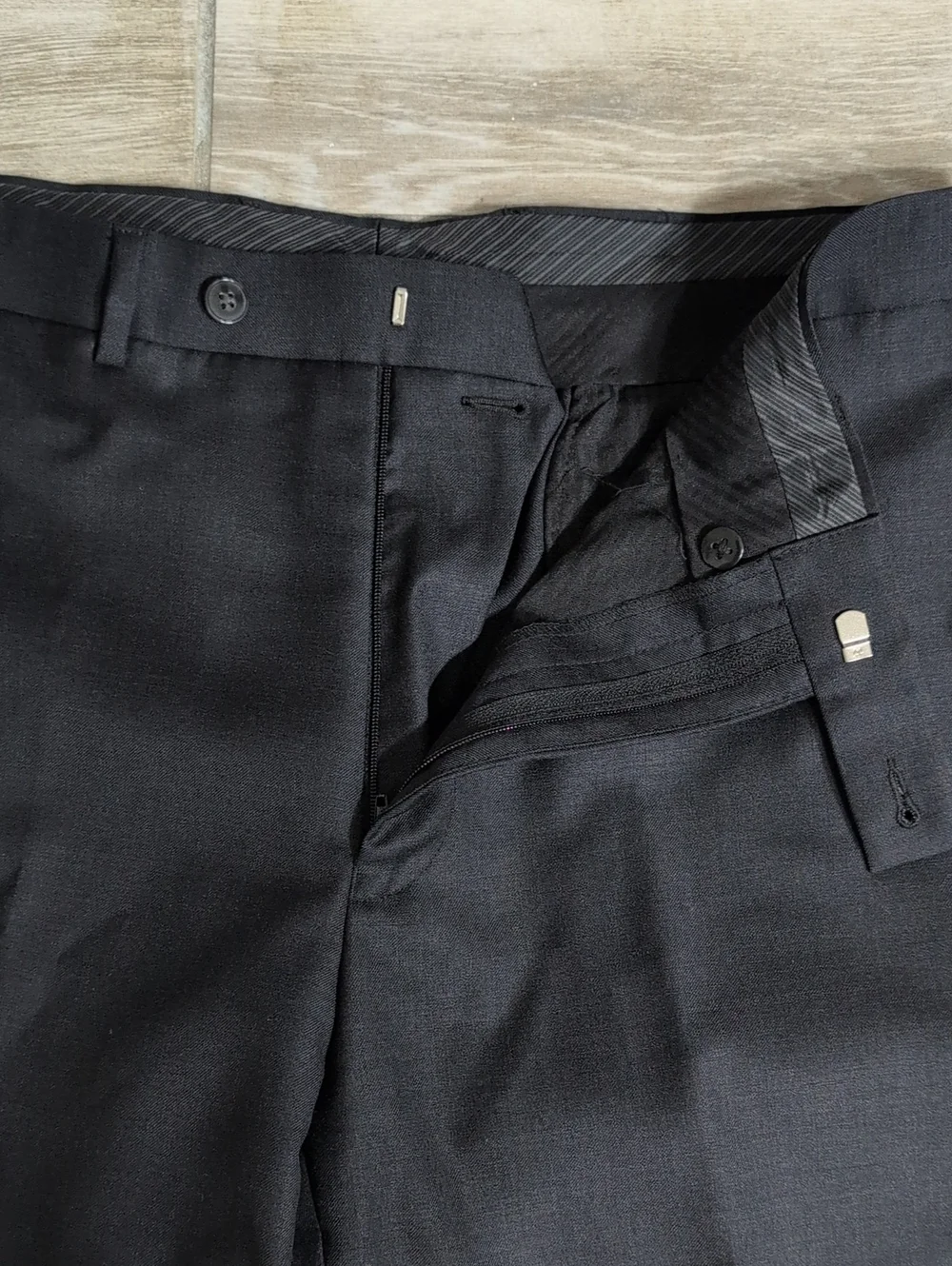 35x31 Men's Wearhouse ToBlack Tailored Suit Pants | Black Dress Pants